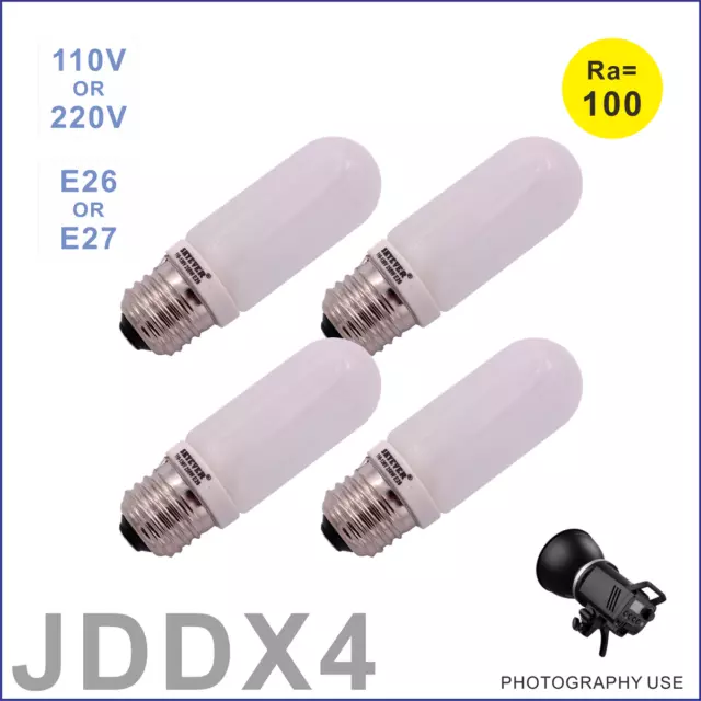 4 x Halogen JDD photo Studio Flash Modeling Light Bulb Strobe Lamp E27 120V 150W