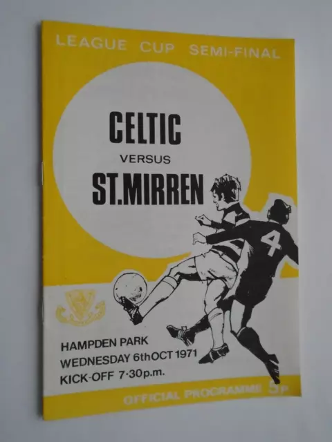 Celtic v St Mirren 1971 Scottish League Cup semi final