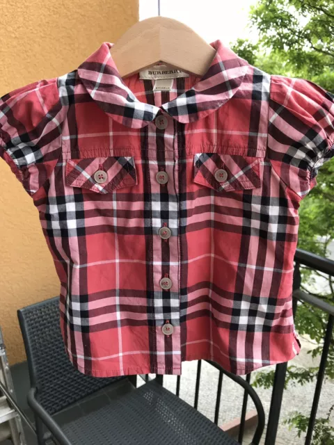 BURBERRY Babybluse Kariert Gr. 68cm/6Monate