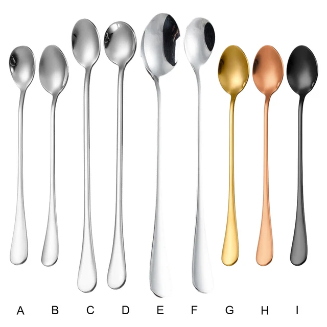 LONG HANDLED SPOONS Dinnerware Cute Teaspoon Ice Icecream Spoon Picnic