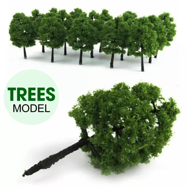 20 Pcs 9cm HO OO Scale Model Trees Train Railroad Layout-Diorama-Wargame Scenery