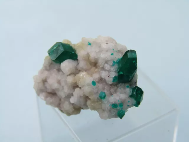 TOP Dioptas auf Calcit Tsumeb Mine Namibia