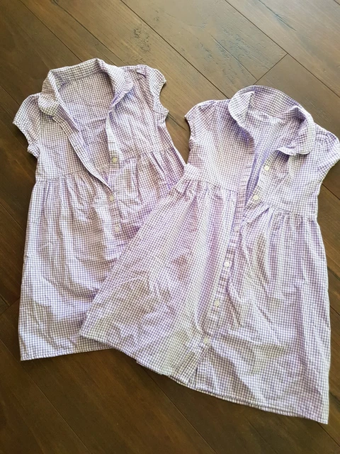 Abito George Gingham estivo 6-7 anni scuola 6-7 anni viola x 2