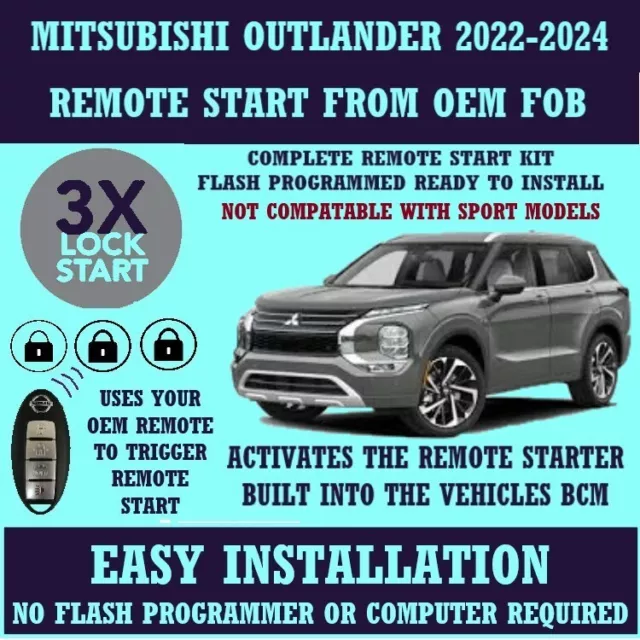 MITSUBISHI OUTLANDER 2024 Enable Oem Remote Start Built Into Bcm 199.