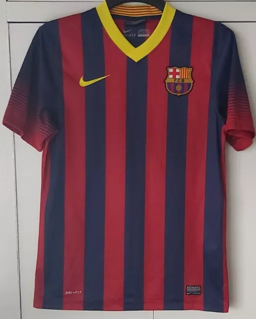 Nike FC Barcelona Home Shirt 2013-14 Size Tag Small Adults 38" chest
