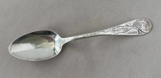 CANADA City of the Straits Sterling Silver Souvenir Spoon by Towle;R316