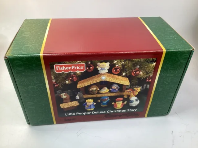 NIB 2002 Fisher Price Little People Deluxe Christmas Story Nativity Set (K2-5)