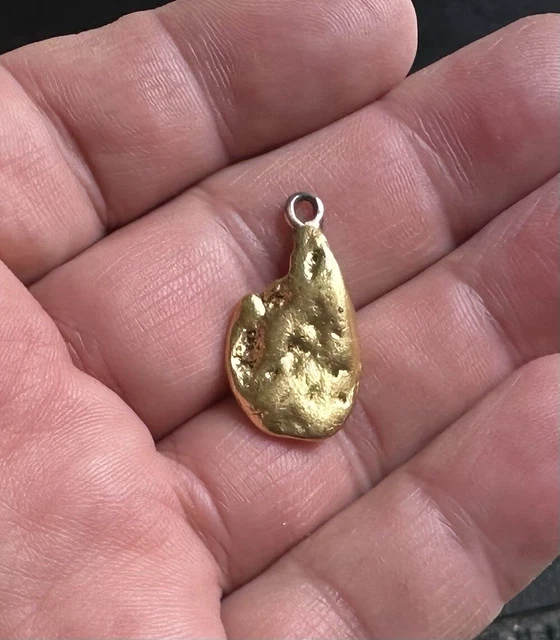 AUSTRALIAN GOLD NUGGET 11 GRAMS with TOP LOOP - PROSPECTING DETECTING MINELAB AU