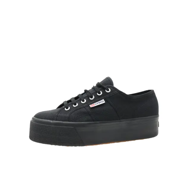 Superga N7433* Womens Black Canvas Acot Platform Sneakers Size US 9M EU 40 3