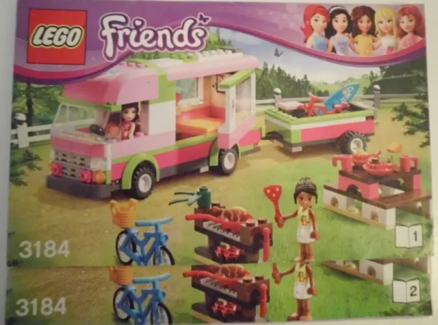 Lego Friends 3184 Abenteuer Wohnmobil Bauanleitung 1+2,gebraucht,keine Steine!