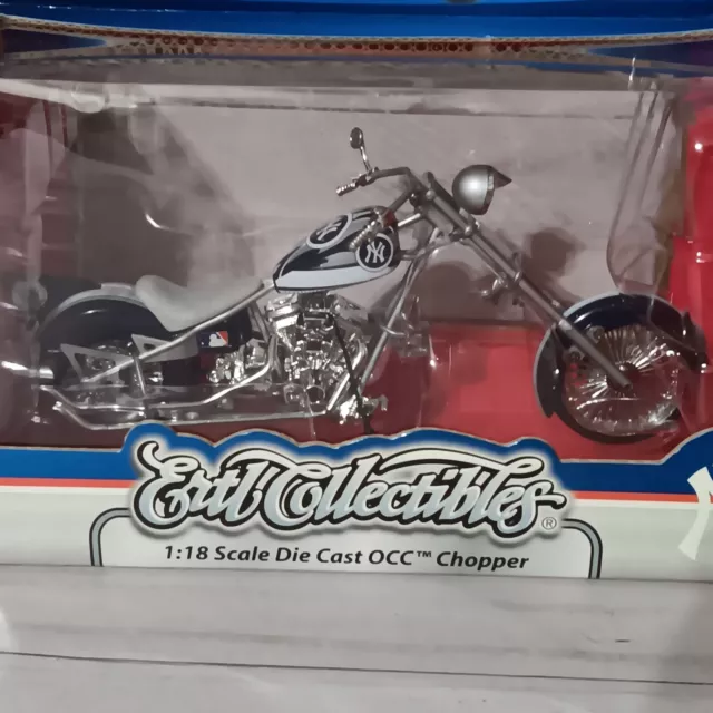 NOS New York Yankees OCC 1:18 Die Cast Motorcycle Chopper ERTL MLB 2007 2