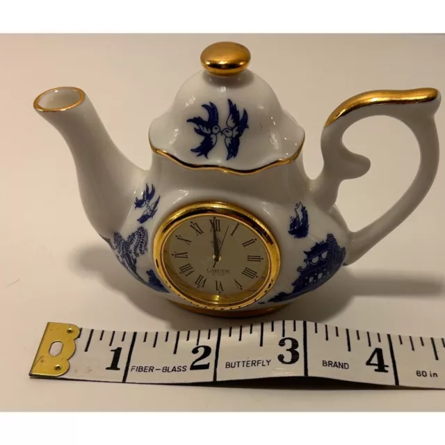 Vintage Paul Cardew Cardew Blue Mini Teapot Clock