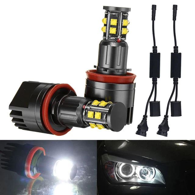 2 anelli occhi angelo LED 120 W H8 luce di posizione per BMW E92 E82 E90 E93 E60 E89