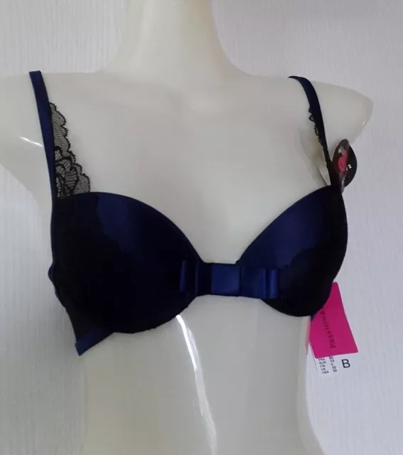 Passionata Modern Glam Soutien Gorge Push-Up Fr85B-Eu70B-Uk32B Bleu Nuit/Noir