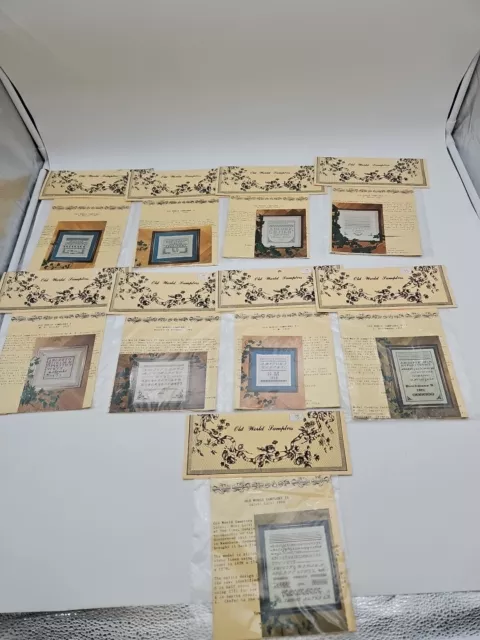 Claire Hatten Designs Old World Samplers Numbers 1-9 Vintage Cross Stitch Patter