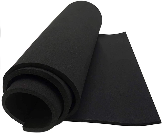 Neoprene Sponge Foam Rubber Sheet Roll, 15 X 60 Inch X 1/4" Thick