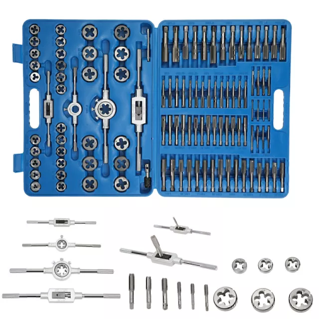 Gewindeschneider SATZ zoll/metrisch 110tlg Feingewinde Schneidsatz Gewindebohrer