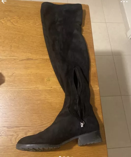 ZARA STIVALI ALTI sopra il ginocchio nero TG. 39 EUR 20 00