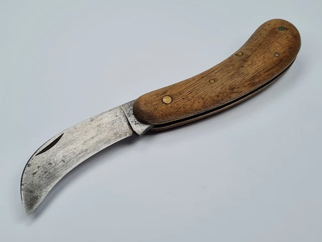 Vtg Old German S. Kunde & Sohn Dresden Pruning Grafting Hawkbill Pocket Knife