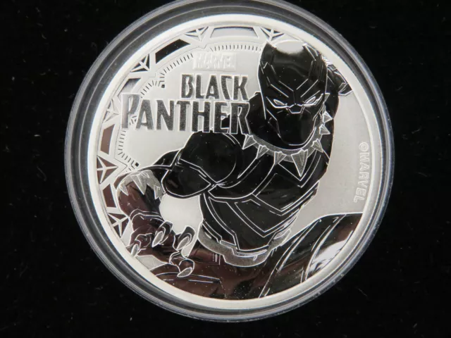 2018 Tuvalu Black Panther 1 Oz Silver Coin TV010