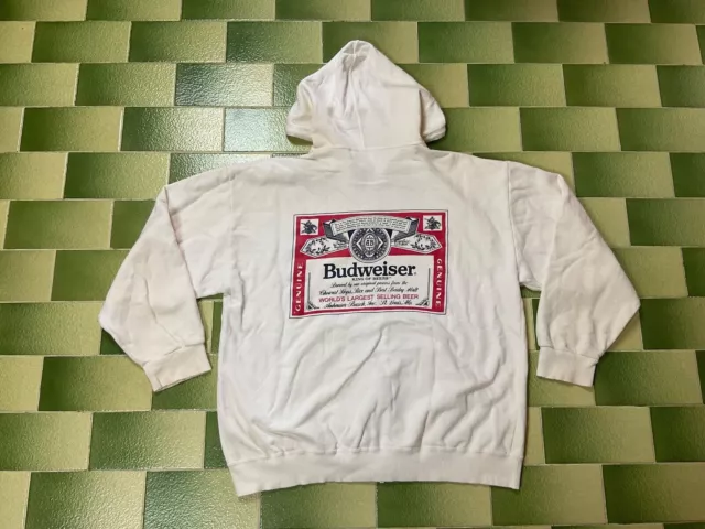 Vintage 90s Budweiser King of Beer Sudadera con capucha Full-Zip Chaqueta...