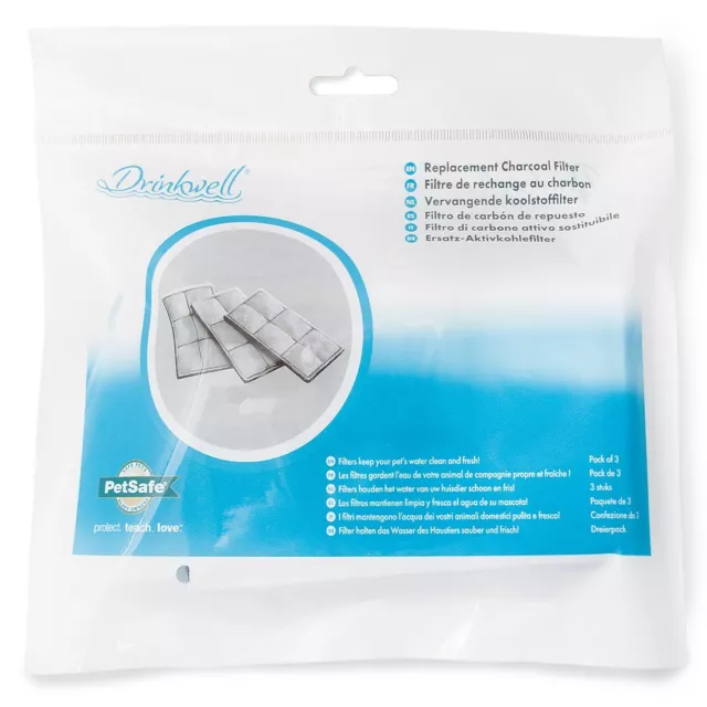 Petsafe Drinkwell Replacement Charcoal Filters (3-Pack) Fresh Water Rf6C-Intl-19