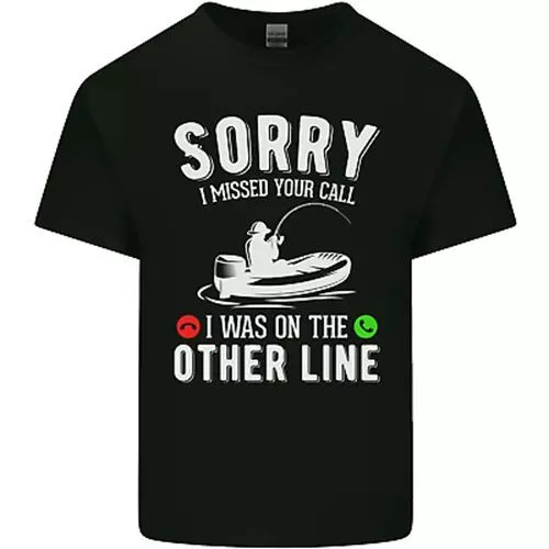 Funny Fishing Fisherman On the Other Line Mens Cotton T-Shirt Tee Top