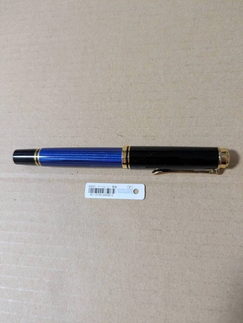 Stylo Plume Pelikan M400 - Résine Striée Bleue, Plume En Or 18 Carats, Très Bon état D'occasion