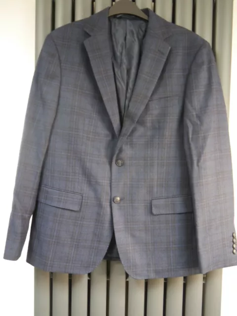 Blazer splendido blu nuovo con etichette Marks & Spencer taglia 38" aderente regolare