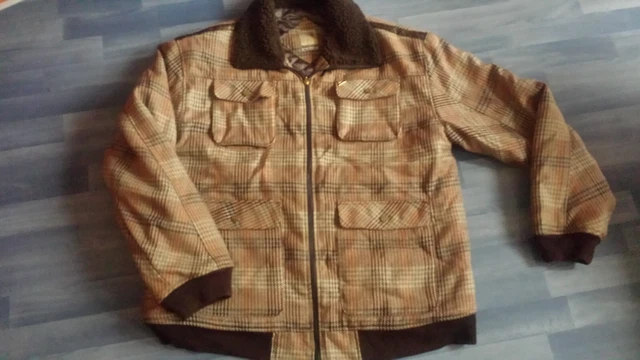 Parish Nation NYC Herringbone Plaid Jacket SZ  XXL/2XL DS RARE AVIREX