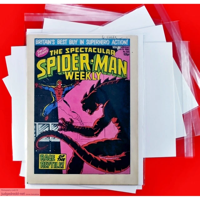 COMIC BAGS AND Boards A4 Size0 for Spectacular SpiderMan Weekly UK