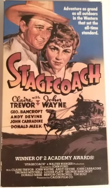 Stagecoach (VHS)(Western) John Wayne, Clair Trevor, Andy Devine, Donald Meek!