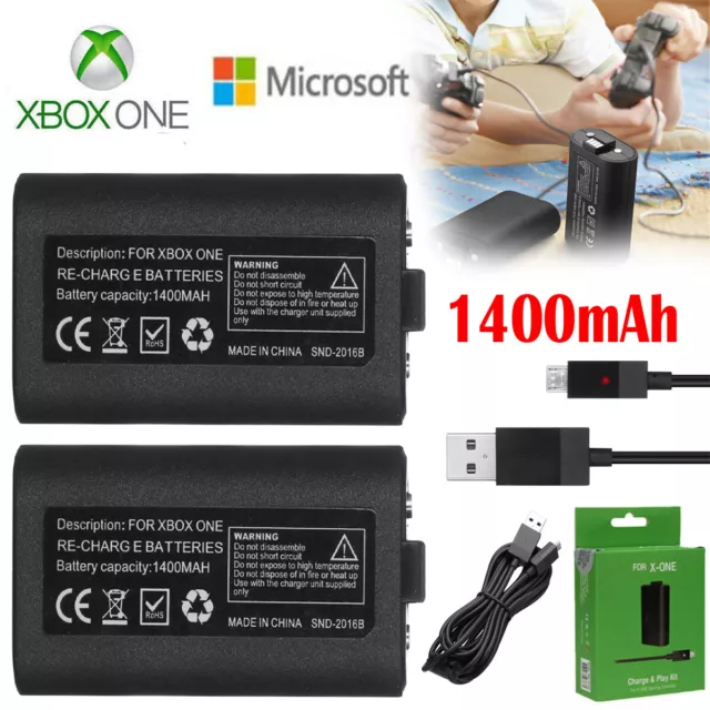 For Xbox One X S Play and Charge Kit Rechargeable Battery Pack & Charging Cable