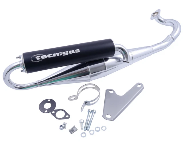 Système d'échappement TECNIGAS Next-R chromé pour Aprilia/Suzuki 50