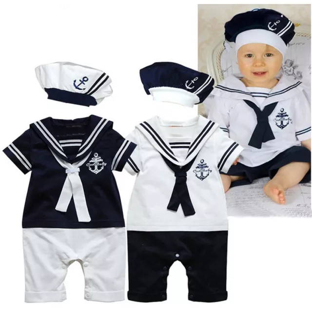 New Newborn Toddler Baby Boys Girls Cool Bodysuit Sailo Cotton Babygrows Outfit