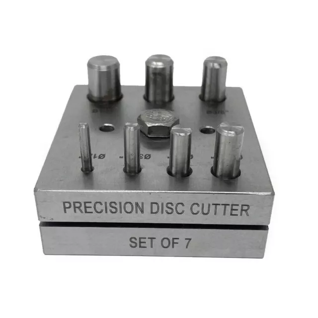 Round Disc Circular Cutter Metal Punch Tool Set of 7 Jewelers Circles