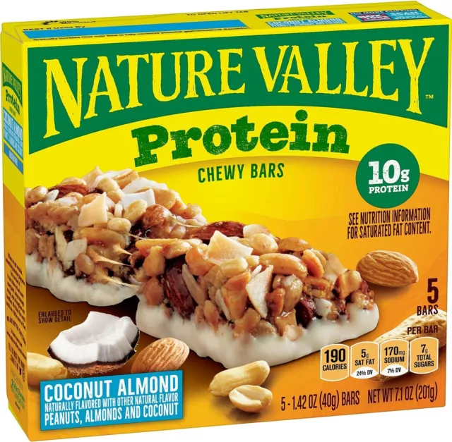 Nature Valley Chewy Granola Bar, Protein, Coconut Almond free shipping