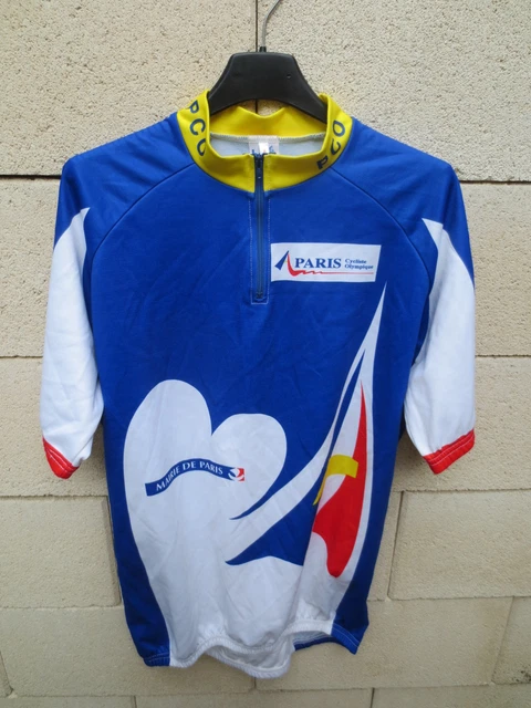 MAILLOT PARIS CYCLISTE Olympique POC Bovis cycling jersey bleu