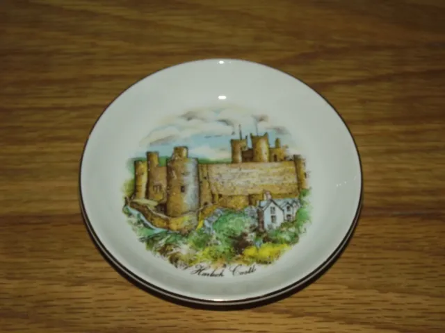 Weatherby Royal Falcon Gift Ware 4" Trinket Pin Dish "Harlech Castle"