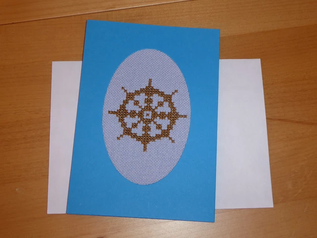 1 Klappkarte blau, 1 Steuerrad , Nr 7, Umschlag , Kathrina34