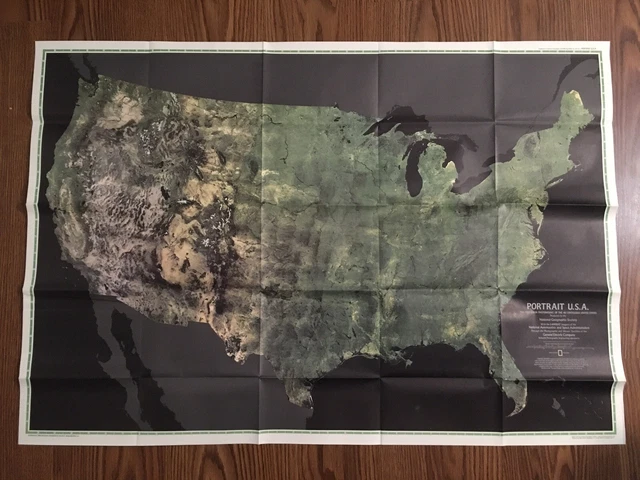 Vintage National Geographic July￼ 1976￼ Portrait USA￼ Map Insert 42.5”x29.5”