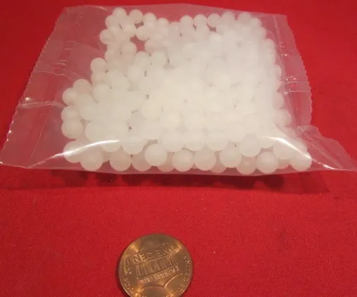 Polypropylene Solid Plastic Balls Sphere  (1/4") .250" Dia, Pkg of 250 pcs
