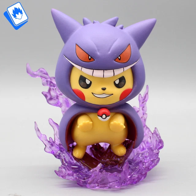 Lot 3 Figurines Pokémon Type Fantôme – Gengar 11,4 Cm, Alolan Marowak 7,6 Cm, Misdreavus 5,1 Cm