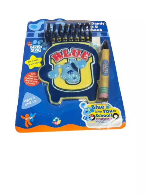 Vintage RARE Blues Clues Handy Dandy Notebook Blue U Joe New 2003 Vintage RARE Blues Clues Handy Dandy Notebook Blue U Joe New 2003