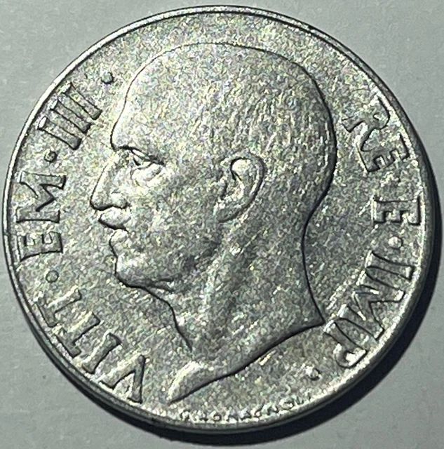Italy - 1942 - 20 Centesimi - Steel - WWII Era Italian Coin (Two Heads)