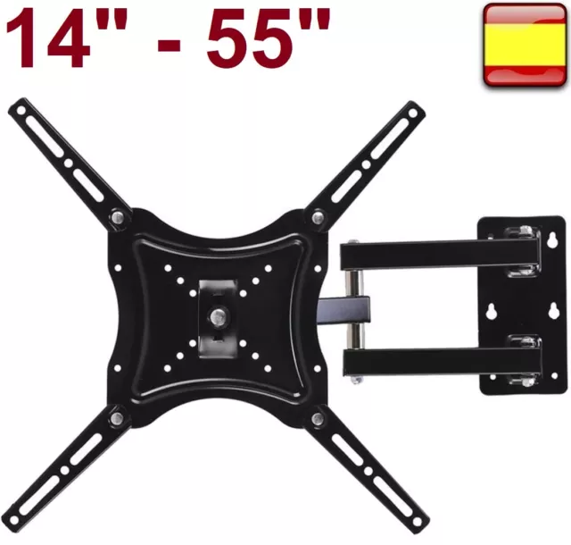 Soporte de pared para televisor Tv LCD LED MONITOR Giratorio 14" 32" 42" 46" 55"