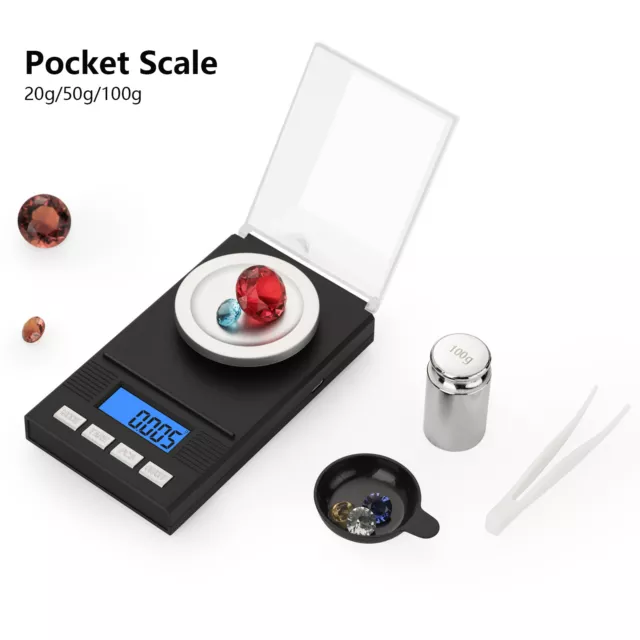 0.001g/100g High Precision Electronic Jewelry Scales Mini Digital Pocket Scales