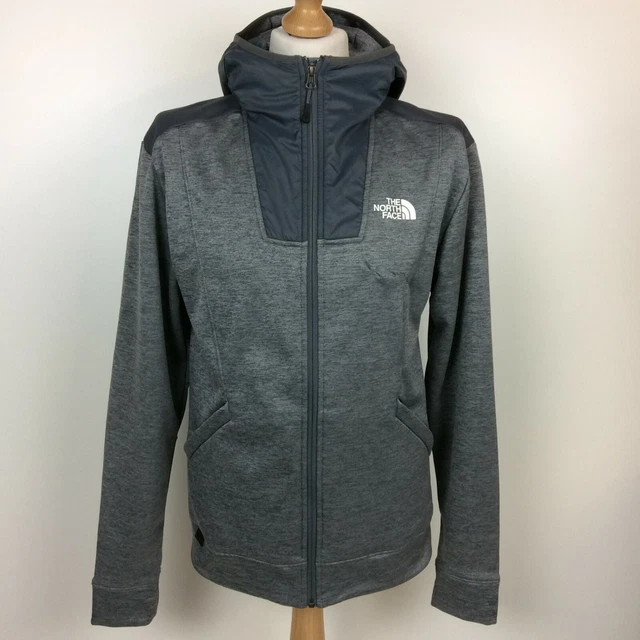 Felpa Con Cappuccio Da Uomo Grigia Mittellegi In Pile Cerniera Completa Con Cerniera Top Nuovo Di Zecca £90 Ad