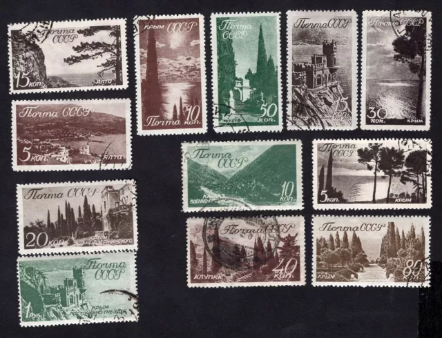 USSR 1938  stamps Zagor#526-537 used CV=50$