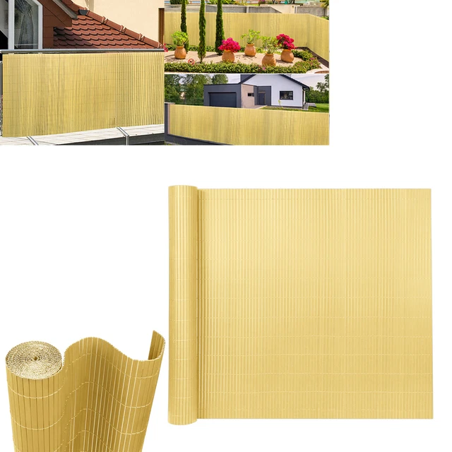 PVC SICHTSCHUTZMATTE WINDSCHUTZ Bambus Sichtschutzzaun Zaun Gartenzaun